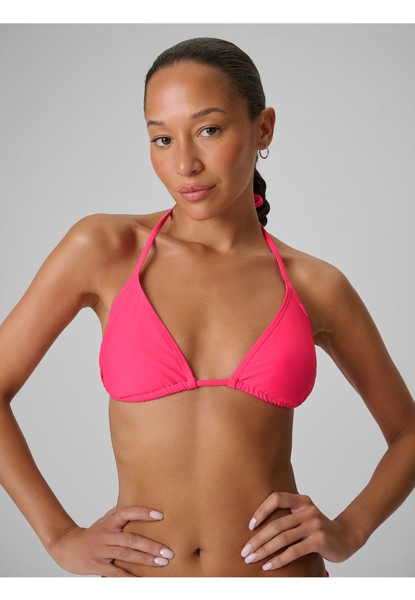4f - 4F Góra od bikini damska - różowa M. Kolor: różowy. Materiał: materiał