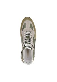 Wittchen - Męskie sneakersy skórzane z zamszowymi wstawkami zielono-szare. Nosek buta: okrągły. Kolor: zielony, wielokolorowy, szary. Materiał: skóra #5
