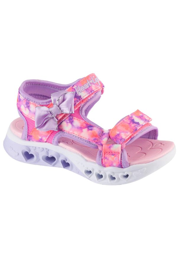 skechers - Sandały dziewczęce, S-Lights: Flutter Hearts Sandal - Blurry Love. Kolor: różowy