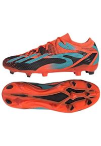 Buty piłkarskie korki męskie Adidas Speedportal Messi FG. Kolor: pomarańczowy. Sport: piłka nożna