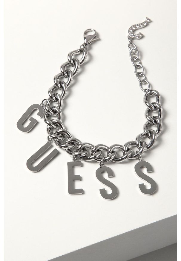 Guess - Bransoletka. Kolor: srebrny