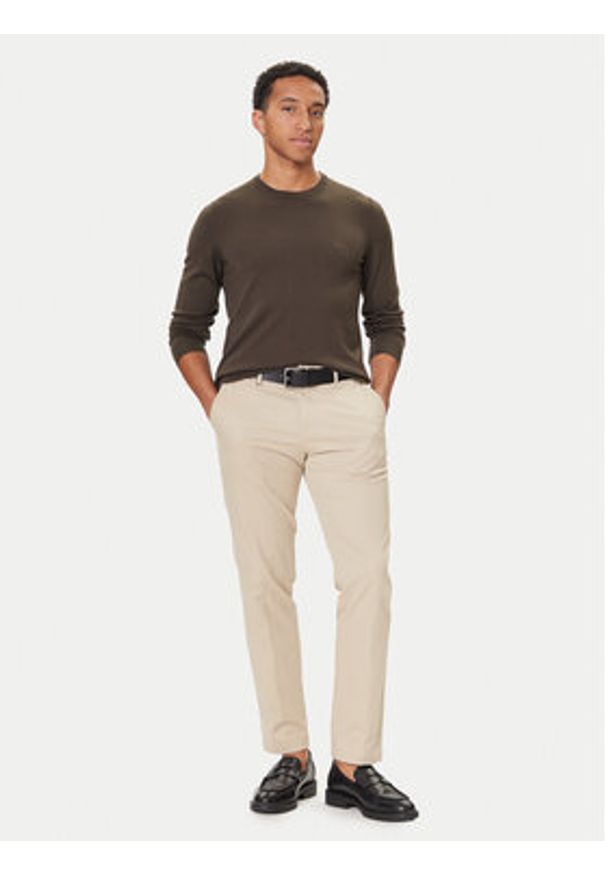 BOSS Sweter Botto-L 50476364 Zielony Regular Fit. Kolor: zielony. Materiał: wełna