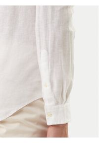 Polo Ralph Lauren Koszula 710968915505 Biały Slim Fit. Typ kołnierza: polo. Kolor: biały. Materiał: len #5