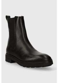 Calvin Klein sztyblety CLEAT CHELSEA BOOT - EPI MN MX damskie kolor czarny na płaskim obcasie HW0HW01699. Nosek buta: okrągły. Kolor: czarny. Materiał: guma. Obcas: na obcasie. Wysokość obcasa: niski #3