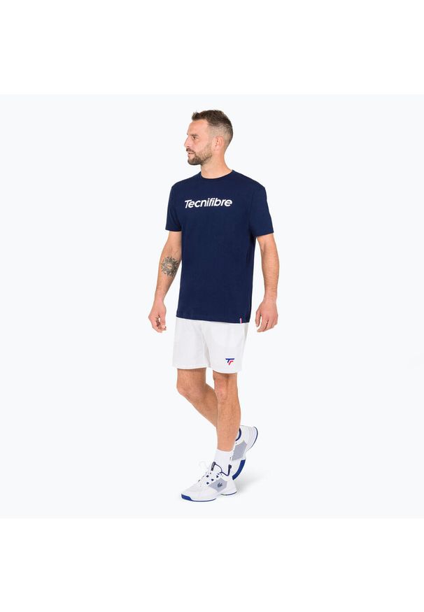 TECNIFIBRE - Koszulka męska Tecnifibre Team Cotton Tee. Kolor: niebieski. Długość rękawa: krótki rękaw. Długość: krótkie