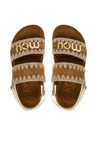 Mou Sandały MU.SW461001A Brązowy. Kolor: brązowy. Materiał: skóra, zamsz #2