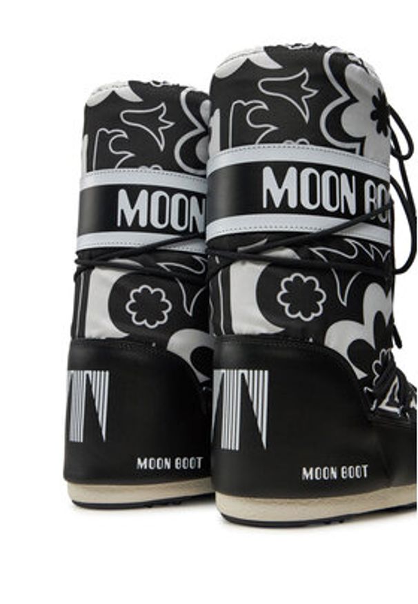 Moon Boot Śniegowce Mb Icon Flower 80D1402940 Czarny. Kolor: czarny. Materiał: materiał
