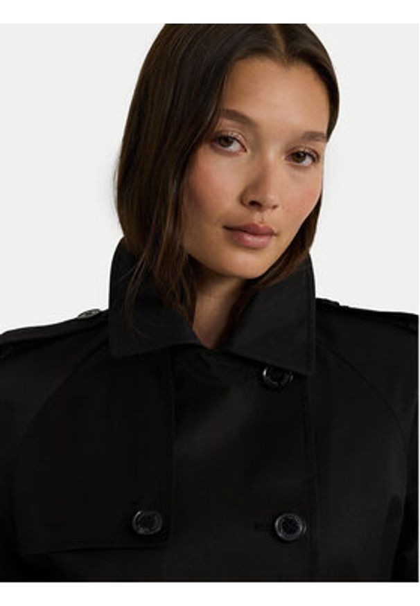 Lauren Ralph Lauren Trencz 297951259001 Czarny Straight Fit. Kolor: czarny. Materiał: syntetyk