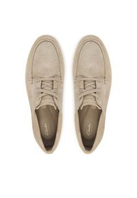 Clarks Półbuty Lockford Boat 26186610 Szary. Kolor: szary. Materiał: skóra, zamsz #5