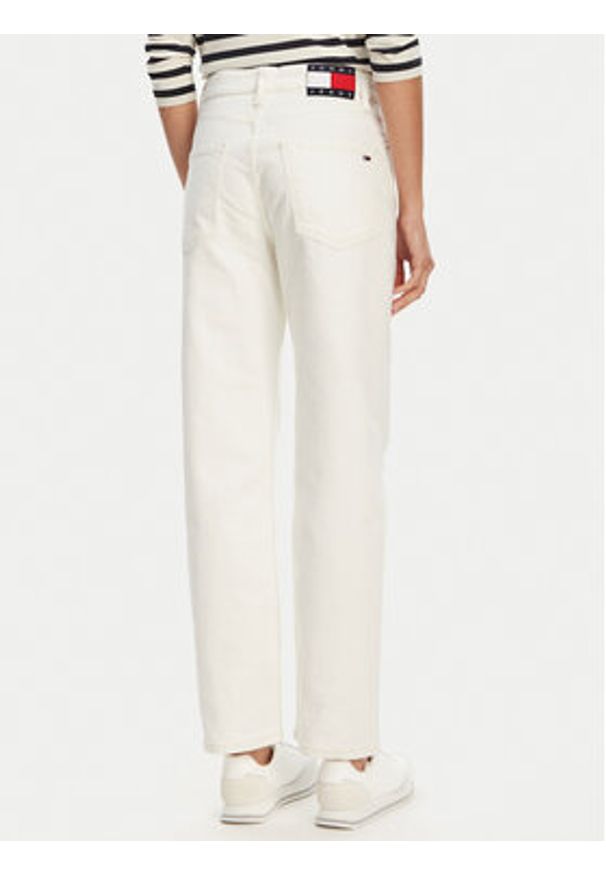 Tommy Jeans Jeansy Layla DW0DW20481 Biały Straight Fit. Kolor: biały