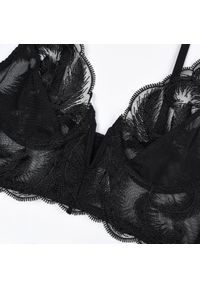 Intica - Komplet bielizny z haftowanego tiulu na specjalne okazje Namsoon. Kolor: czarny. Materiał: tiul. Wzór: haft #6