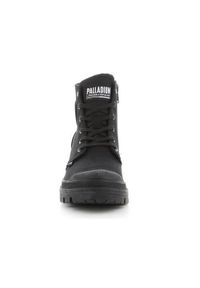 Buty do chodzenia unisex Palladium Pallabase Twill. Wysokość cholewki: za kostkę. Zapięcie: sznurówki. Kolor: czarny. Materiał: guma, syntetyk, materiał. Szerokość cholewki: normalna. Sport: turystyka piesza