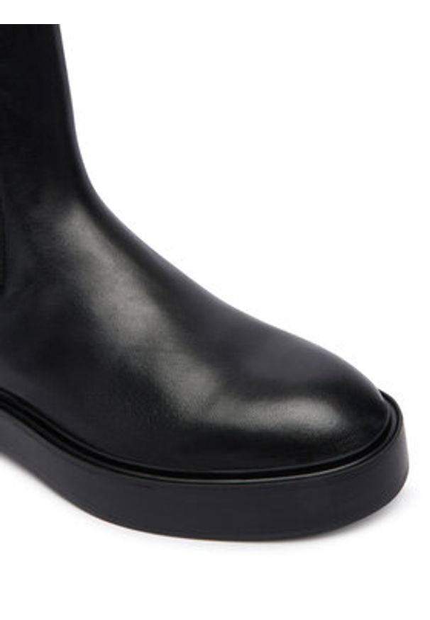 Calvin Klein Sztyblety Convate Welt Chelsea Lth YW0YW01905 Czarny. Kolor: czarny. Materiał: skóra