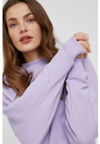 Answear Lab bluza bawełniana damska kolor fioletowy gładka. Kolor: fioletowy. Materiał: bawełna. Długość rękawa: raglanowy rękaw. Wzór: gładki. Styl: wakacyjny #3