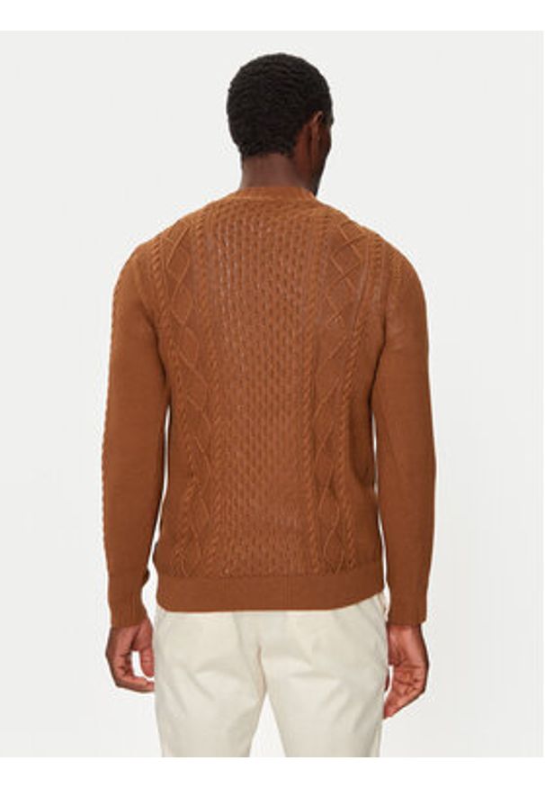 Matinique Sweter Triton 30207487 Brązowy Regular Fit. Kolor: brązowy. Materiał: bawełna
