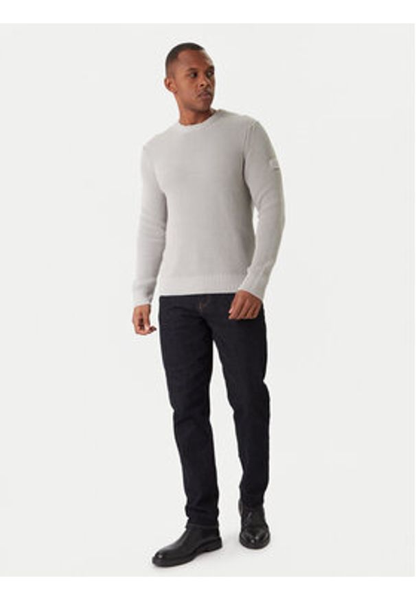 JOOP! Jeans Sweter Harono 30047662 Szary Modern Fit. Kolor: szary. Materiał: bawełna