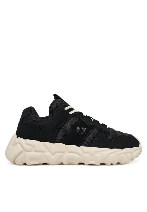 Armani Exchange Sneakersy XM001692 AF17369 UC001 Czarny. Kolor: czarny. Materiał: materiał