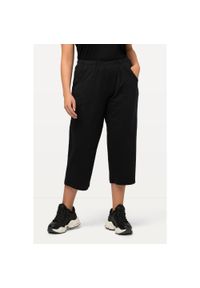 ULLA POPKEN - Damskie bis 58+| Spodnie dresowe 7/8 | Spodnie dresowe z elastyczną. Kolekcja: plus size. Kolor: czarny. Materiał: bawełna, materiał. Długość: długie #1