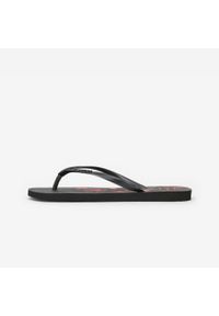 Japonki damskie Havaianas Slim Organic. Okazja: na plażę. Kolor: czarny, różowy, wielokolorowy. Materiał: kauczuk, syntetyk. Styl: sportowy