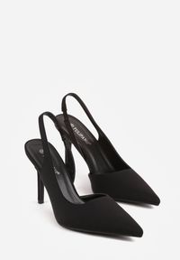 Renee - Czarne Casualowe Sandały na Szpilce Typu Slingback Lamigonia. Okazja: na co dzień. Kolor: czarny. Obcas: na szpilce. Styl: casual #3