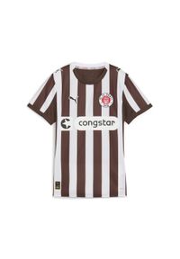 Puma - Damska koszulka domowa FC St. Pauli 25/26 PUMA. Kolor: brązowy, biały, wielokolorowy. Sport: piłka nożna, bieganie
