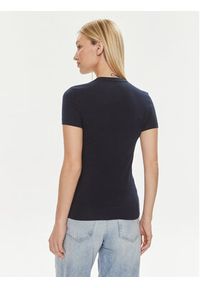 Lacoste T-Shirt TF7218 Granatowy Slim Fit. Kolor: niebieski. Materiał: bawełna