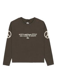 Quiksilver Bluzka Standard EQWZT03200 Brązowy Regular Fit. Kolor: brązowy. Materiał: bawełna #7