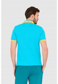 La Martina - LA MARTINA Niebieska męska koszulka polo, Rozmiar XL. Typ kołnierza: polo. Kolor: niebieski #7