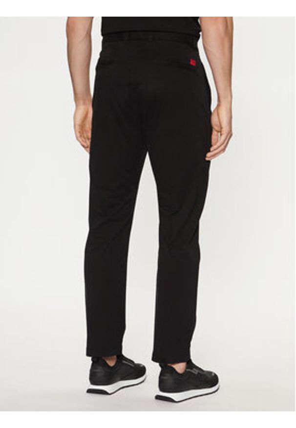 Hugo - HUGO Chinosy 50530886 Czarny Slim Fit. Kolor: czarny. Materiał: bawełna