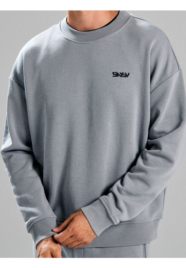 Sinsay - Bluza crewneck z napisem SNSY PERFORMANCE - szary. Kolor: szary. Wzór: napisy