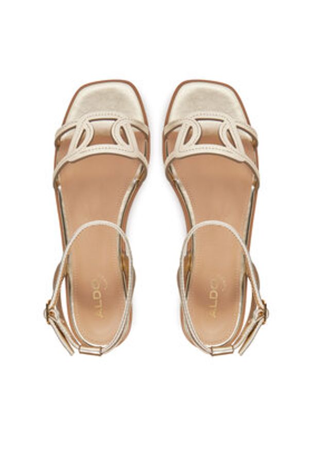 Aldo Sandały Greengrovewomen'S 13966683 Złoty. Kolor: złoty. Materiał: skóra