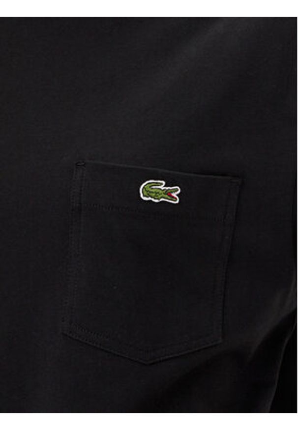 Lacoste T-Shirt TH2827 Czarny Regular Fit. Kolor: czarny. Materiał: bawełna