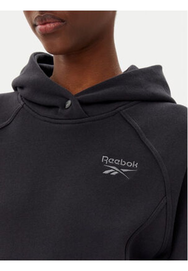 Reebok Bluza Icon Elements 100214101 Czarny Regular Fit. Kolor: czarny. Materiał: bawełna