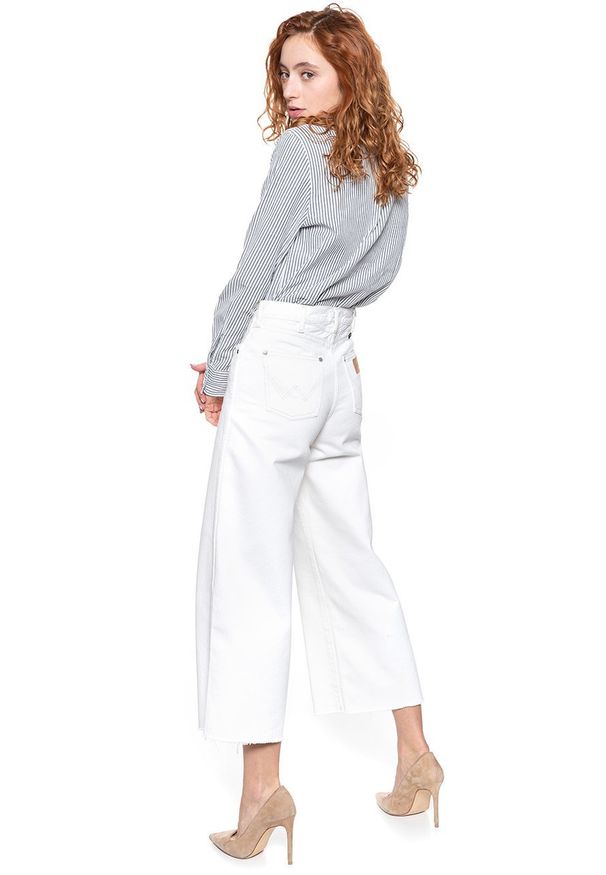 Wrangler - SPODNIE WRANGLER DAMSKIE WESTERN CULOTTE VINTAGE WHITE W260WMX1Y 112128018. Styl: vintage