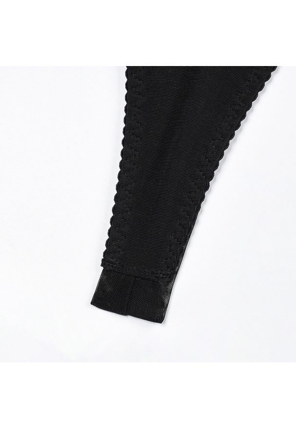 Intica - Komplet bielizny z haftowanego tiulu na specjalne okazje Namsoon. Kolor: czarny. Materiał: tiul. Wzór: haft