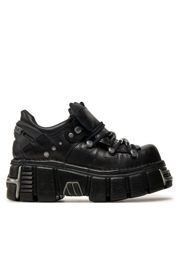 Sneakersy NEW ROCK. Kolor: czarny