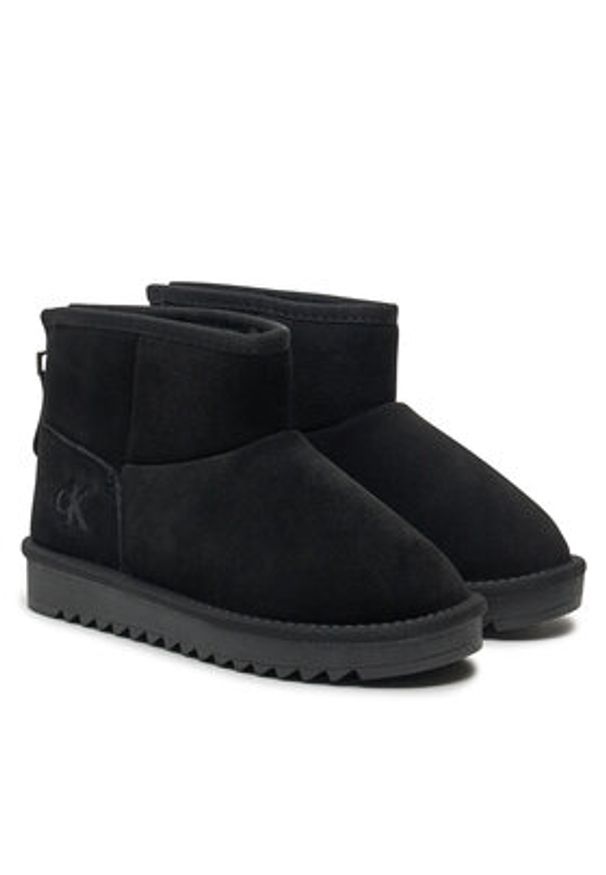 Calvin Klein Jeans Śniegowce Fur Boot V3A5-81036-0187 D Czarny. Kolor: czarny. Materiał: zamsz, skóra