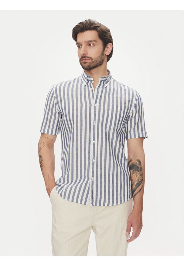 Pierre Cardin Koszula C6 45620.0487 Niebieski Regular Fit. Kolor: niebieski. Materiał: bawełna