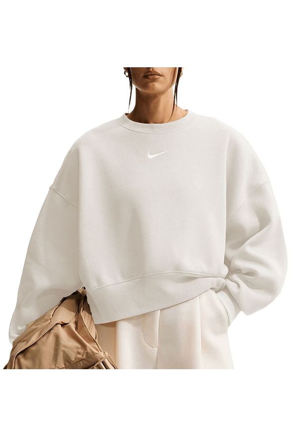 Bluza damska Nike Sportswear Phoenix Fleece DQ5761-104 - biała. Kolor: biały. Materiał: bawełna, tkanina, poliester. Styl: sportowy, klasyczny