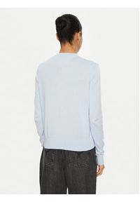 Tommy Jeans Sweter Essential DW0DW20159 Błękitny Regular Fit. Kolor: niebieski. Materiał: bawełna #3