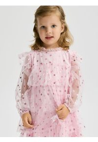 Reserved - Tiulowa sukienka w gwiazdki - pastelowy róż. Kolor: różowy. Materiał: tiul #1