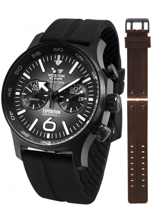 Zegarek męski Vostok Europe 6S21-595C643S czarny. Kolor: czarny