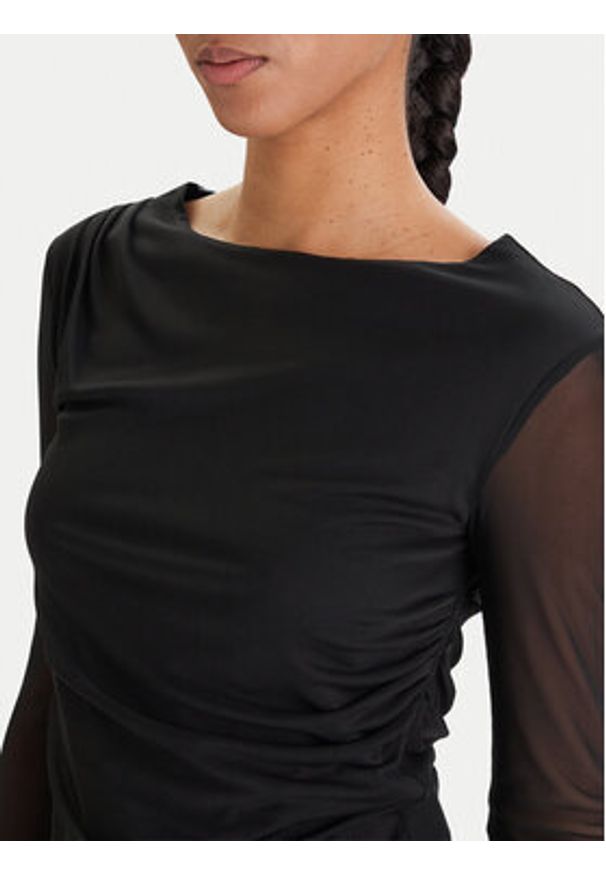 Patrizia Pepe Bluzka 8M1783/J376-K103 Czarny Regular Fit. Kolor: czarny. Materiał: syntetyk