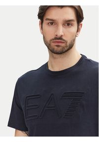 EA7 Emporio Armani T-Shirt 7M000149 AF14772 UB102 Granatowy Regular Fit. Kolor: niebieski. Materiał: bawełna #4