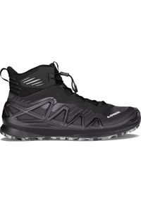 Buty trekkingowe męskie Lowa Merger Mid Gtx. Kolor: czarny. Materiał: materiał, syntetyk, tkanina. Szerokość cholewki: normalna