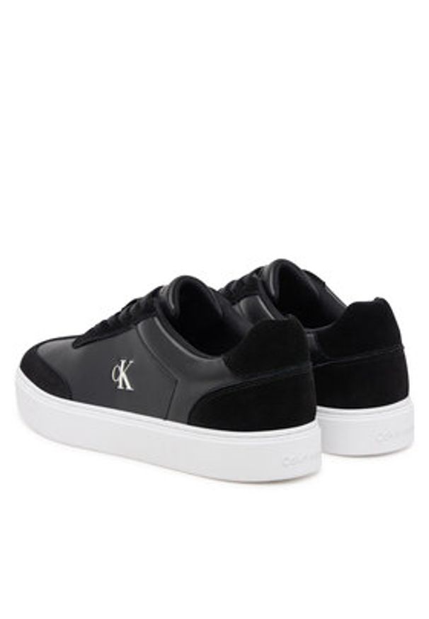 Calvin Klein Sneakersy Classic Cupsole Laceup Wt Mix YM0YM01429 Czarny. Kolor: czarny. Materiał: skóra
