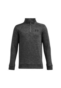 Bluza sportowa chłopięca Under Armour UA Armour Fleece 1/4 Zip - czarna. Kolor: czarny. Materiał: polar, poliester. Styl: sportowy