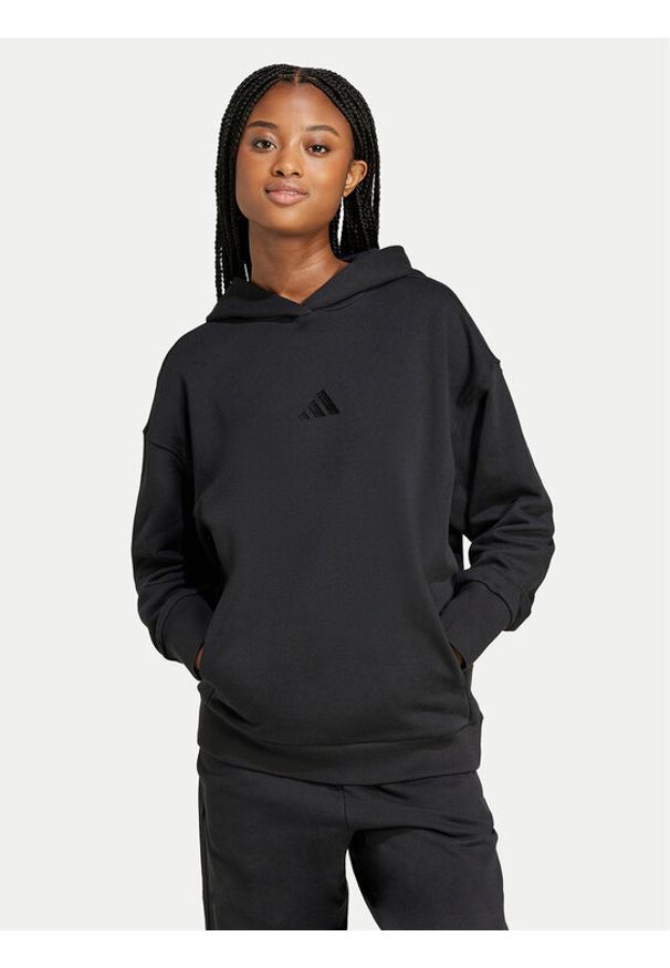 Adidas - adidas Bluza ALL SZN French Terry IW1026 Czarny Loose Fit. Kolor: czarny. Materiał: bawełna