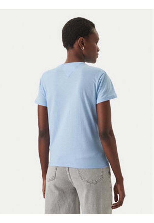 Tommy Jeans T-Shirt DW0DW22277 Błękitny Regular Fit. Kolor: niebieski. Materiał: bawełna