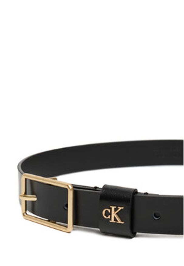 Calvin Klein Pasek Damski Square Buckle Ck Loop 25Mm LV04F7050G Czarny. Kolor: czarny. Materiał: skóra
